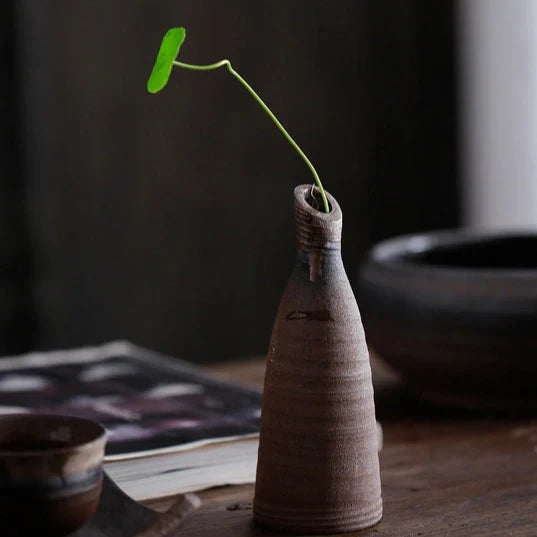 Handmade Classic Brown Table Vase Set