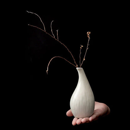 Classic White Ceramic Table Vase