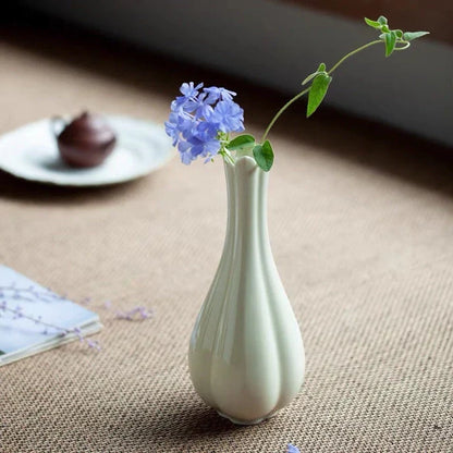 Handmade White Ceramic Tall Vase